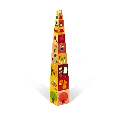Immagine di Janod Piramide Quadrata Le 4 Stagioni Cubi da Impilare Gioco di Sviluppo Manipolazione A Partire dall&#039;anno, J02917