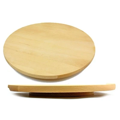 Immagine di COLLECTOR Rotante tavola lazy susan rotondo di legno girevole servizo pizza torta 60 cm