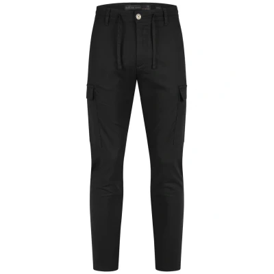 Immagine di Indicode Uomini Leonardo Cargo Pants Pantaloni in Lino e Cotone Black L