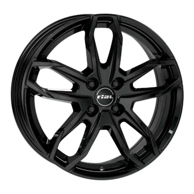 Immagine di RIAL 4 fori 16Inch 100mm cerchio in lega Lucca nero LUC65645A22 6 Cerchione