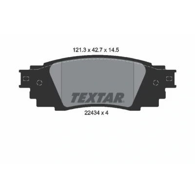 Immagine di TEXTAR 2243401 Kit pastiglie freno Non predisposto per contatto segnalazione usura TOYOTA: C HR, RAV4 V, Yaris Cross, LEXUS: UX