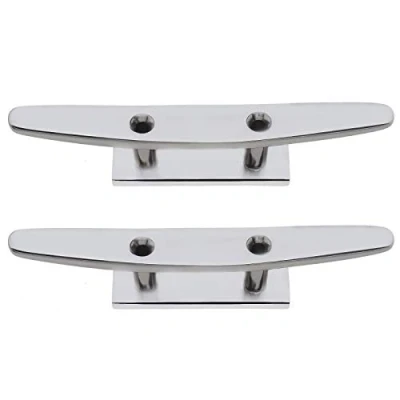 Immagine di OTOTEC Bitte Da Ormeggio In Acciaio Inossidabile 316 2 Pezzi 4 Pollici Fori Bitta Piatta Bassa Per Accessori Barche Dock Marine Deck Corda Di Fissaggio