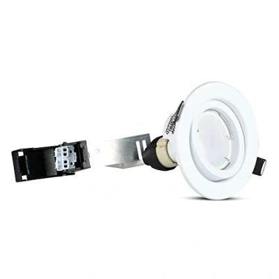 Immagine di V TAC Portafaretto LED da Incasso Rotondo 5W con Faretto GU10 Colore Bianco 3000K (3 Pezzi)