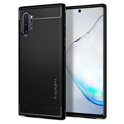 Immagine di Spigen Cover Note 10 Plus Rugged Armor Compatibile con Custodia Nero