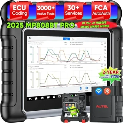 Immagine di Autel MaxiPRO MP808BT PRO Android 11 [Aggiornamenti Grat 2 Anni], Codifica ECU a Livello Rivenditore 2024, Aggiornato di MS906BT MP808S MP808 MP808BT, Bidirezionale Completo, 30+ Servizi, Diagnosi OE