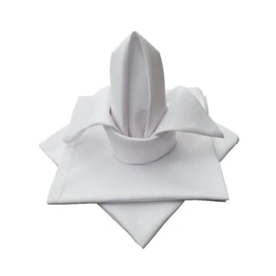 Immagine di tovaglioli in tessuto di alta qualità, 4 pezzi, 100% cotone, collezione concetto, colore e dimensioni a scelta (set tessuto, 45 x cm, bianco)