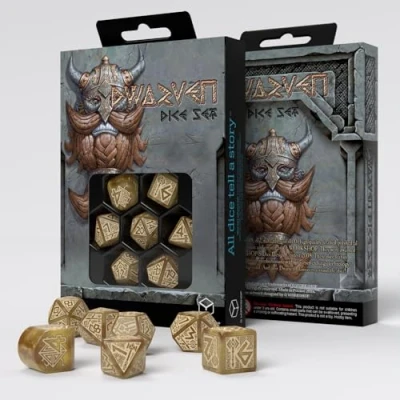 Immagine di Q Workshop Dwarven Dice Set Oro Dadi