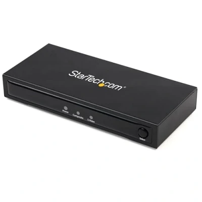 Immagine di StarTech.com Convertitore Adattatore Vídeo Composito o S a HDMI con Audio 720p NTSC e PAL Upscaler Analogico Mac &amp; Windows (VID2HDCON2)