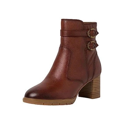 Immagine di Tamaris Comfort Stivaletti texani / biker, Donna, Taglia: 37, Cognac Pelle