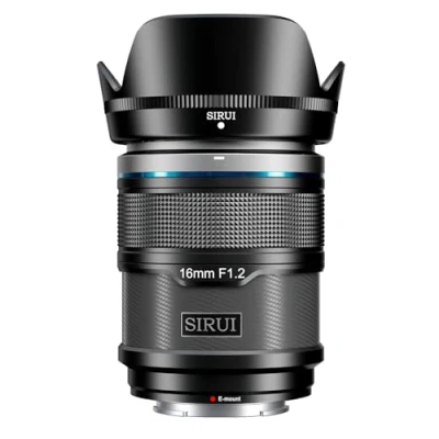 Immagine di SIRUI Sniper obiettivo autofocus da 16 mm, grandangolare F1.2 APS C per fotocamera serie A5 A6 A7 FX A9 ZV E (attacco E, nero)