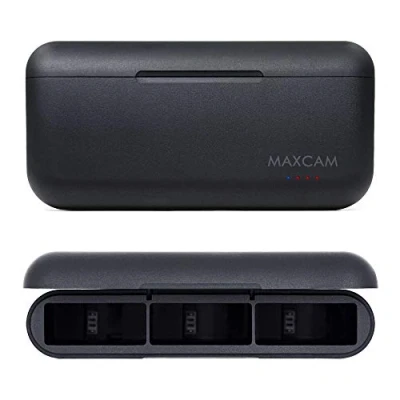 Immagine di Caricabatteria triplo MAXCAM Power per GoPro HERO 12/HERO 11/HERO 10/HERO 9 Enduro Black