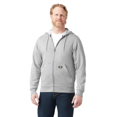 Immagine di Dickies Uomo, Felpa in pile con zip integrale Midweight, vestibilità regular, Heather Grey, XL