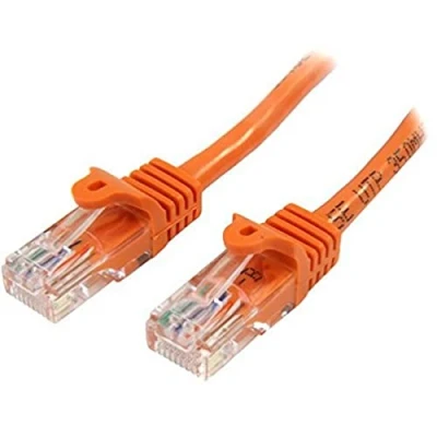 Immagine di StarTech.com Cavo di Rete da 10m Arancio Cat5e Ethernet RJ45 Antigroviglio, Patch Snagless