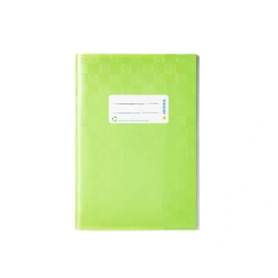 Immagine di HERMA 7435 copertina per quaderni, formato A5, colore rafia, con etichetta scrivere e struttura in pellicola di polipropilene resistente lavabile, quaderni scolastici, colorata