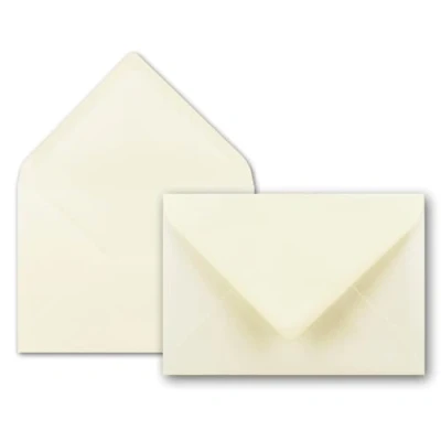 Immagine di Neuser Buste da lettere 80 g/m² in colori vivaci, formato B6, dimensioni 175 x 125 mm, chiusura adesiva inumidire 100 Umschläge Vanille
