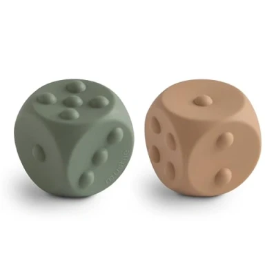 Immagine di mushie Dice Press Toy Giocattolo sensoriale da premere e Far scoppiettare Sviluppo delle capacità motorie Fini Insegna l’aritmetica Semplice 100% Silicone Alimentare