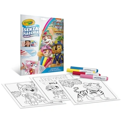 Immagine di CRAYOLA Color Wonder, Coloring Set con 18 Pagine da colorare e 4 Pennarelli Senza Macchia, soggetto Paw Patrol, Attività Creativa per Bambini, età 3,4,5 Anni, cod. 25 2909