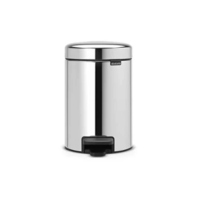 Immagine di Brabantia Pedal Bin Newicon Pattumiera a Pedale, Secchio Interno in Plastica, Inox Lucido, 3 lt