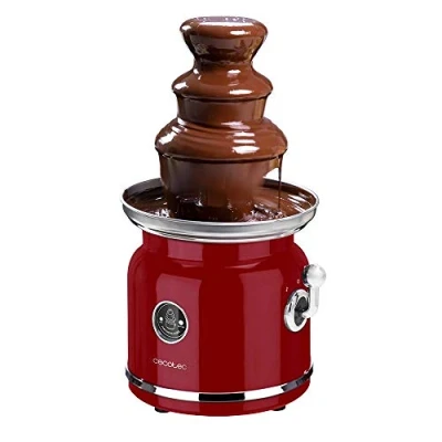 Immagine di Cecotec Fun Chocolicious Cioccolato Fontana Power 90 W, design retrò, torre in acciaio inox, 3 livelli di cascata, parti staccabili, lavabili lavastoviglie