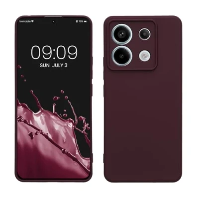 Immagine di kwmobile Custodia Compatibile con Xiaomi Redmi Note 13 Pro 5G / Poco X6 Cover Back Case per Smartphone in Silicone TPU Protezione Gommata viola bordeaux