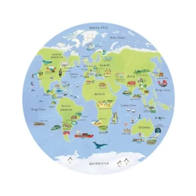 Immagine di Talking Tables Gioco da Tavolo, Multicolore, PUZZ MAP WORLD