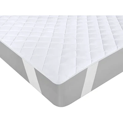 Immagine di Utopia Bedding Protezione per materasso trapuntata con cinghia elastica 135x190 cm, Coprimaterasso fino a 38 CM di profondità, Topper letto (Bianco)
