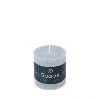 Immagine di Spaas Candela pilastro in stile rustico, 70/70 mm, 25 ore, azzurro