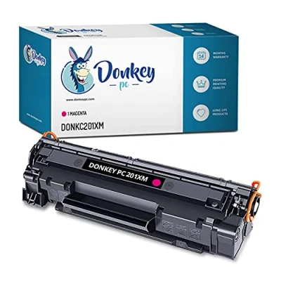 Immagine di Donkey pc Cartuccia toner compatibile per 201X CF403X Magenta. Sostituzione HP Color Laserjet Pro M252dw, M252n, M252, MFP M277dw, M277n, M277, M274n, M274. 2.000 pagine stampate.