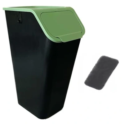 Immagine di Go Practic Pattumiera impilabile, sistema di raccolta differenziata della spazzatura in cucina, con coperchio a clic, cestino coperchio,