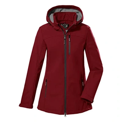 Immagine di Killtec Women&#039;s Giubbotto softshell con cappuccio staccabile zip KOW 212 WMN SFTSHLL JCKT, red, 40, 39268 000