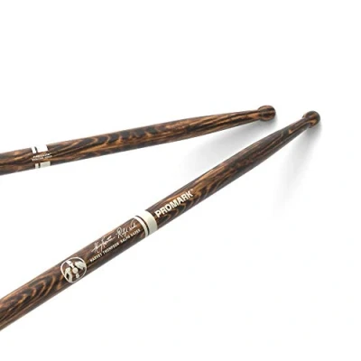 Immagine di ProMark Bacchette Batteria Bring Your Own Style BYOS Drum Sticks FireGrain Nessuna vibrazione in eccesso Finitura laccata, Punta rotonda grande, Legno di hickory 1 Coppia