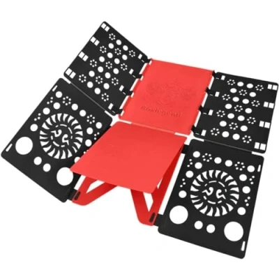 Immagine di BoxLegend Piega Magliette V3 Camicie Adulti e Bambini Abbigliamento Veloce Conveniente per Piegare Magliette,Nero Rosso
