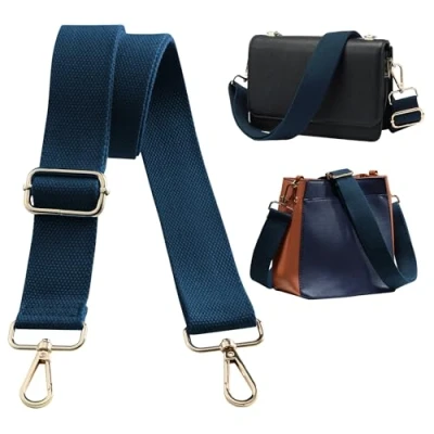 Immagine di Navaris Cinghia di Ricambio per Borsa a Tracolla Tracolle Colorate Intercambiabili Borse con Ganci Larga Colorata Regolabile in Tessuto Effetto Nylon Accessori Donna Uomo