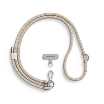 Immagine di RhinoShield Braided Crossbody Phone Lanyard Easy to Adjust, Additional Loop Hang Airpods, Keys, Durable Strap, Multiple Colors, Made of Recycled Materials(Landyard Card Included) Rose Gold