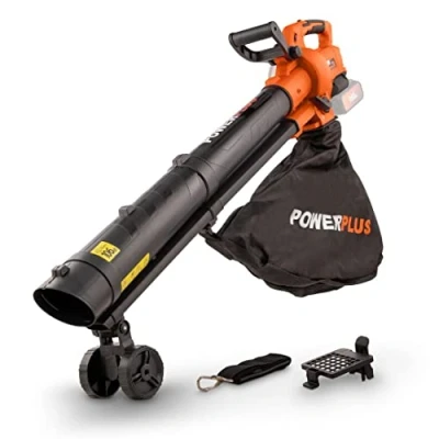 Immagine di Powerplus Soffiatore a batteria Dual Power POWDPG75270 40 V, 3 in 1: triturazione, bolle e aspirazione, velocità massima dell&#039;aria 210 km/h, senza caricatore
