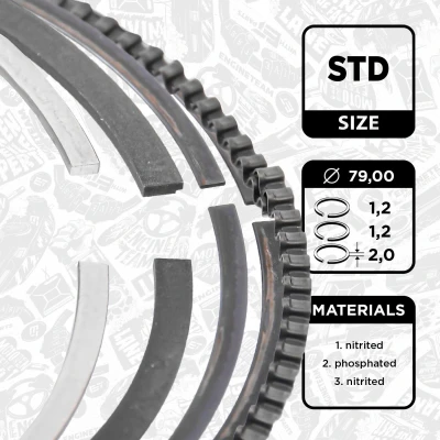 Immagine di ET ENGINETEAM R1003700 Kit Fasce Elastiche 79mm OPEL: Meriva A, Zafira B, Astra H GTC, CHEVROLET: Trax I