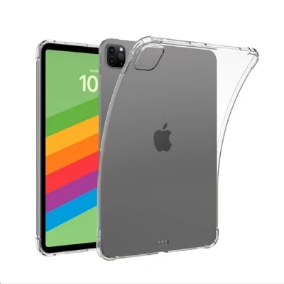 Immagine di GIOPUEY Cover per IPad Pro 13 2024, Scocca posteriore in TPU morbido, Copertura sottile, Protezione Airbag, Custodia Compatibile con 2024 trasparente