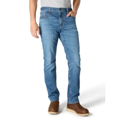 Immagine di Carhartt Jeans Con Gamba Affusolata, Cinque Tasche, Straight Fit, Elasticità Extra Rugged Flex, Uomo, Blu (Houghton), 36W / 34L