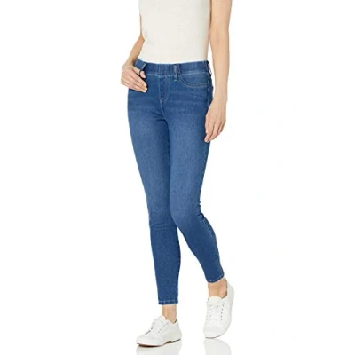 Immagine di Amazon Essentials Jegging in Maglia Elasticizzata Senza Zip (Disponibile Taglie Forti) Donna, delavé Medio, L
