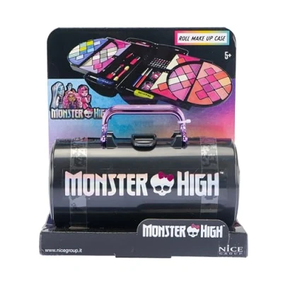 Immagine di Nice Group Monster High Roll Make Up Case, 1 Cofanetto a forma di Cilindro con Ombretti, Lucidalabbra, Fard