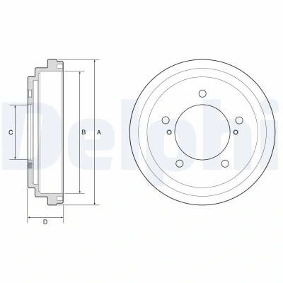 Immagine di DELPHI BF647 Freni a Tamburo 262mm