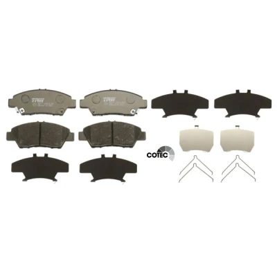 Immagine di TRW COTEC GDB3493 Kit pastiglie freno con segnalatore acustico usura accessori HONDA: JAZZ 3, 4, Insight II Hatchback