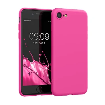 Immagine di kwmobile Custodia Compatibile con Apple iPhone SE (2022) / (2020) 8 7 Cover Back Case per Smartphone in Silicone TPU Protezione Gommata magenta