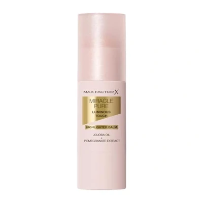 Immagine di Max Factor Miracle Pure Luminous Touch Highlighter Balm, 15 Rose Gold, Illuminante in stick, Texture morbida, Finish luminoso, Con Olio di Jojoba ed Estratto Melograno, Formula vegana, 6 g