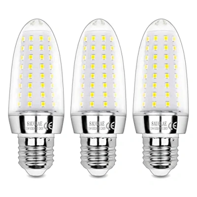 Immagine di SAUGLAE Lampadine LED da 15W, 120W a Incandescenza Equivalenti, Bianco Freddo 6000K, 1700Lm, E27 Vite Edison, 3 Pezzi