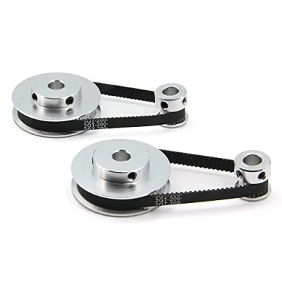 Immagine di Befenybay, 2 Kit con ruota sincrona GT2 in alluminio puleggia dentata da 20 e 60 denti foro di 8 mm, pezzi, cinghia lunga 200 mm larga 6 (20 60T 8B 6)
