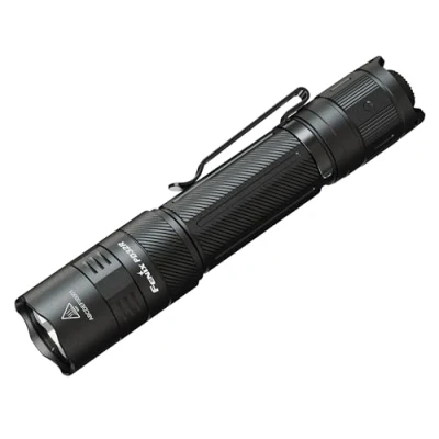 Immagine di FENIX PD32R, torcia a LED ricaricabile lungo raggio compatta per polizia/sicurezza 1400 lumen 344 m 70 ore max interruttore tattico silenzioso 3400 mAh 18650 alimentato batteria