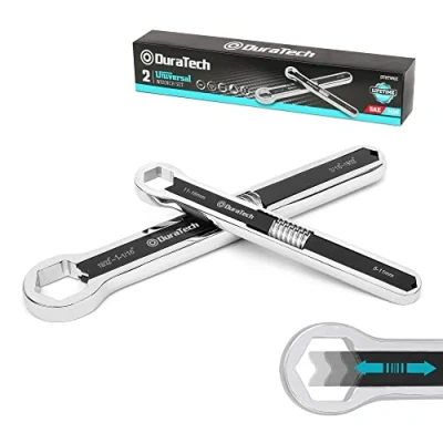 Immagine di DURATECH set di chiavi combinate universali, regolabili, 2 multifunzionali, ad anello con estremità a scatola, 44 in 2, metriche e SAE, da 5 mm 27