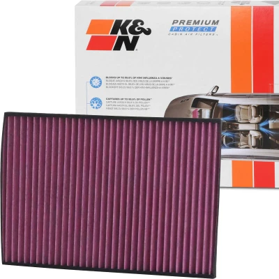 Immagine di K&amp;N Filters DVF5043 Filtro abitacolo al carbone attivo 309 30 quadrato AUDI: A4 B9 Avant, A6 C8 Q5, PORSCHE: Cayenne