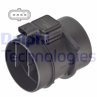 Immagine di DELPHI AF10732 12B1 Debimetro con alloggiamento MERCEDES BENZ: Classe C T modell, E Sedan, Sedan